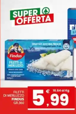 Despar Sicilia Filetti di merluzzo Findus offerta