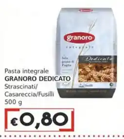 Italy Cash Pasta integrale GRANORO DEDICATO offerta
