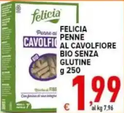 Iper Triscount Felicia penne al cavolfiore bio senza glutine offerta