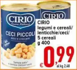 Iper Triscount Cirio Ceci Piccoli offerta