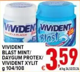 Iper Triscount Vivident Blast Mint/Daygum Protex/Vivident Xylit offerta