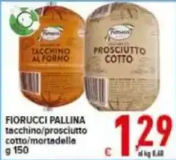 Iper Triscount Fiorucci Pallina tacchino/prosciutto offerta