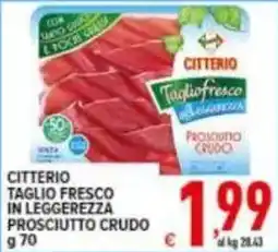 Iper Triscount Citterio taglio fresco in leggerezza prosciutto crudo offerta