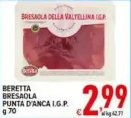 Iper Triscount Beretta bresaola punta d'anca i.g.p. offerta