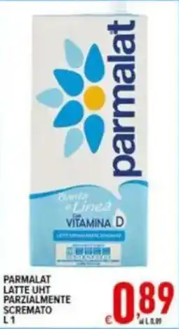 Iper Triscount Parmalat latte UHT parzialmente scremato offerta