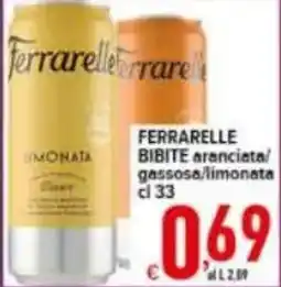 Iper Triscount Ferrarelle bibite aranciata/gassosa/limonata offerta