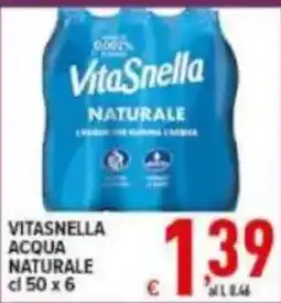 Iper Triscount VitaSnella acqua naturale offerta