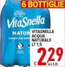 Iper Triscount VitaSnella acqua naturale offerta