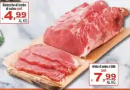 CTS Supermercati Bistecche di lombo di suino offerta