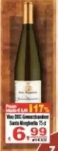CTS Supermercati Vino DOC Gewürztraminer Santa Margherita offerta