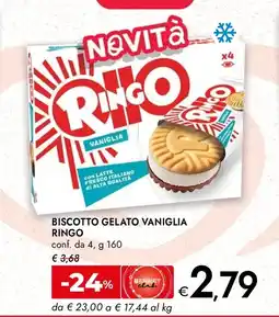 Bennet Biscotto gelato vaniglia Ringo offerta