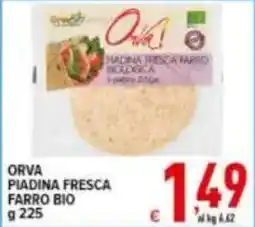 Iper Triscount Orva piadina fresca farro bio offerta