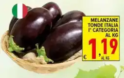 Iper Triscount Melanzane tonde Italia offerta
