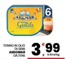 Despar Sicilia Tonno in olio di semi Asdomar offerta