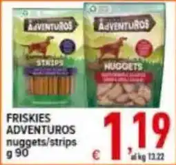 Iper Triscount Friskies Adventuros nuggets/strips offerta