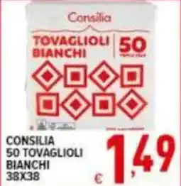 Iper Triscount Consilia tovaglioli bianchi offerta