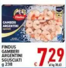 Iper Triscount Findus gamberi argentini sgusciati offerta
