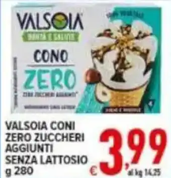 Valsolia coni zero zuccheri aggiunti senza lattosio