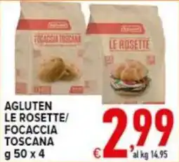 Iper Triscount Agluten le rosette/ focaccia toscana offerta