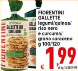 Iper Triscount Fiorentini Gallette Bio con legumi offerta