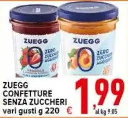 Iper Triscount Zuegg confetture senza zuccheri offerta