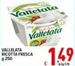 Iper Triscount Vallelata ricotta fresca offerta