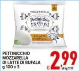 Iper Triscount Pettinicchio Mozzarella di latte di bufala offerta
