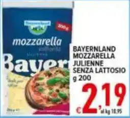 Iper Triscount Bayer mozzarella julienne senza lattosio offerta