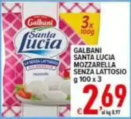 Iper Triscount Galbani Santa Lucia Mozzarella senza lattosio offerta
