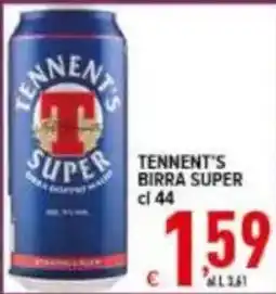 Iper Triscount Tennent's Birra Super offerta