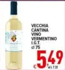 Iper Triscount Vecchia Cantina Vino Vermentino I.G.T. offerta