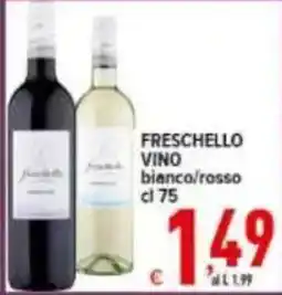 Iper Triscount Freschello vino bianco/rosso offerta