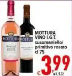 Iper Triscount Mottura vino I.G.T. susumaniello/primitivo rosato offerta