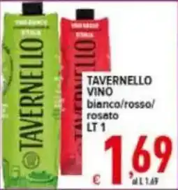 Iper Triscount Tavernello vino bianco/rosso/rosato offerta