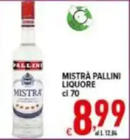 Iper Triscount Mistra Pallini liquore offerta