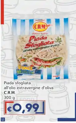 Italy Cash Piada sfogliata all'olio extravergine d'oliva C.R.M. offerta