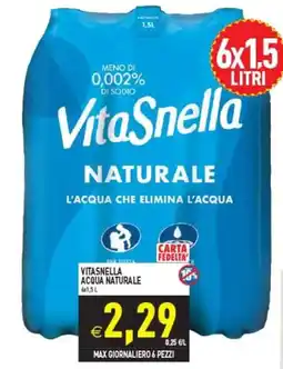 Pim Supermercati VitaSnella acqua naturale offerta
