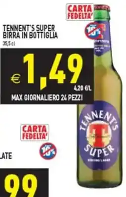 Pim Supermercati Tennent's Super birra in bottiglia offerta