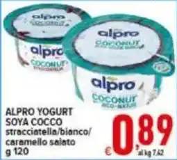 Iper Triscount Alpro yogurt soya cocco offerta