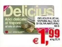 Pewex Delicious Alici delicate al Vapore all'olio di oliva offerta