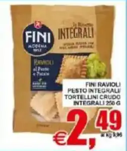 Pewex Fini ravioli pesto integrali tortellini crudo integrali offerta