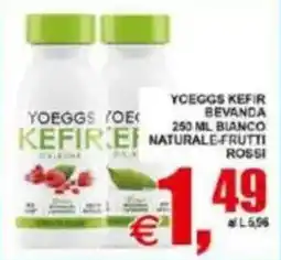 Pewex Yoeggs Kefir bevanda bianconaturale/frutti rossi offerta