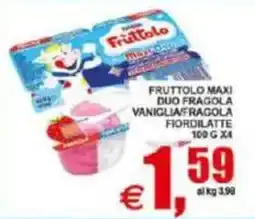 Pewex Fruttolo maxi duo fragola vaniglia fragola fiordilatte offerta