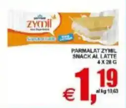 Pewex Parmalat Zymil snack al latte offerta