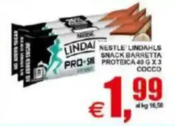 Pewex Nestlé Lindahls snack barretta proteica cocco offerta
