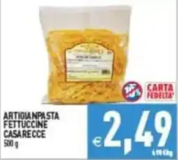 Pim Supermercati Artigianpasta Fettuccine Casarecce offerta