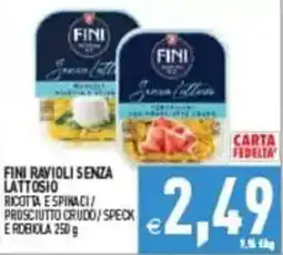 Pim Supermercati Fini ravioli senza lattosio offerta