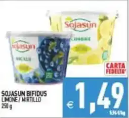 Pim Supermercati Sojasun Bifidus Limone / Mirtillo offerta