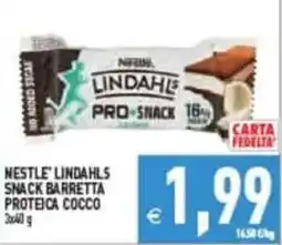 Pim Supermercati Nestlé Lindahls Snack Barretta Proteica Cocco offerta
