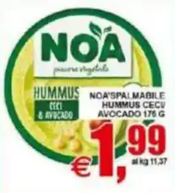 Pewex NOA Hummus Ceci & Avocado offerta